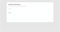 Desktop Screenshot of fibroidsinfo.net
